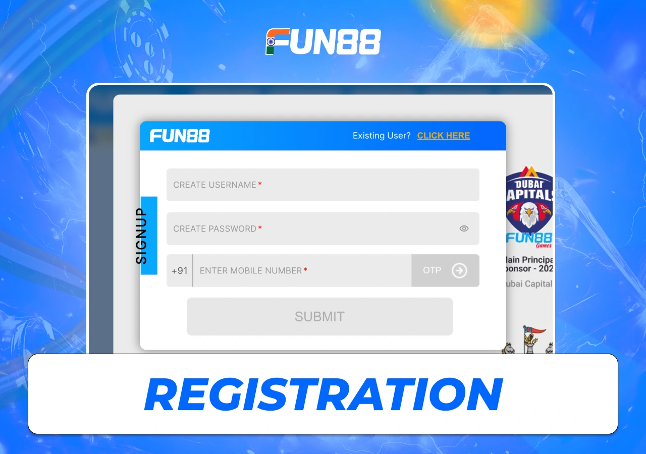 Registration process including account setup and identity verification requirements